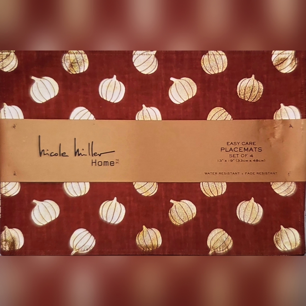 Nicole Miller Set Of 4 13x19 Placemats